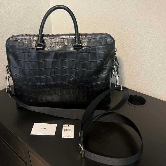 Coach Beckett Alligator Print Slim Brief - Picture 1 of 5